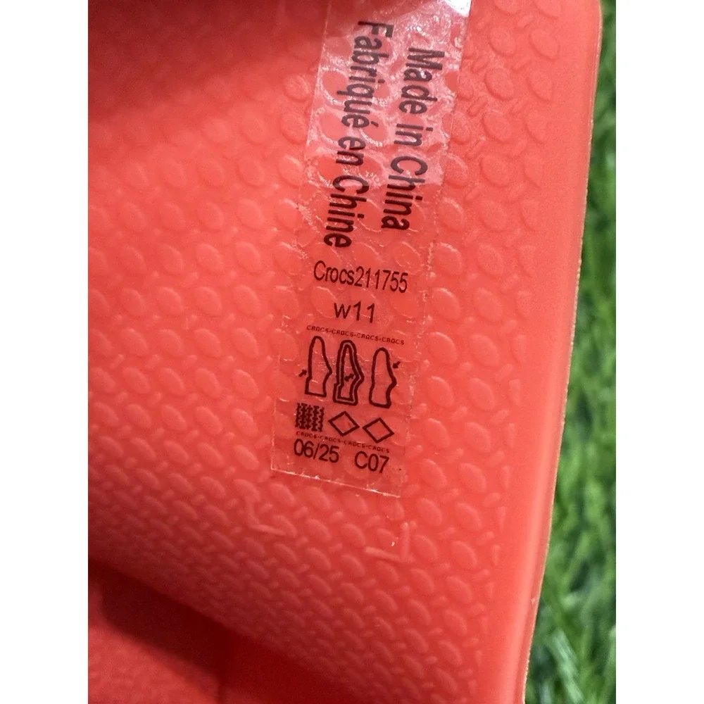 Crocs Soho Y Strap Sandal Chunky Platform Bright Orange Women's 11